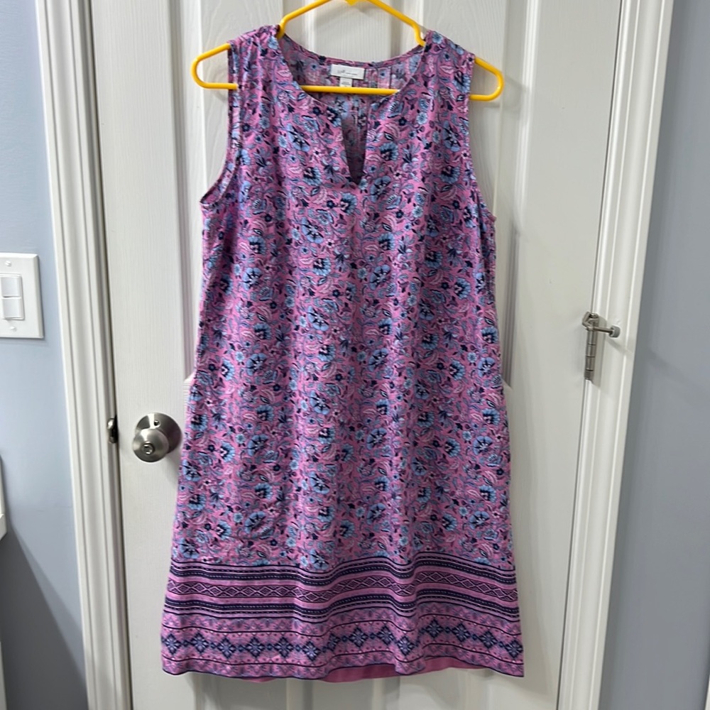 J. Jill paisley sleeveless linen dress